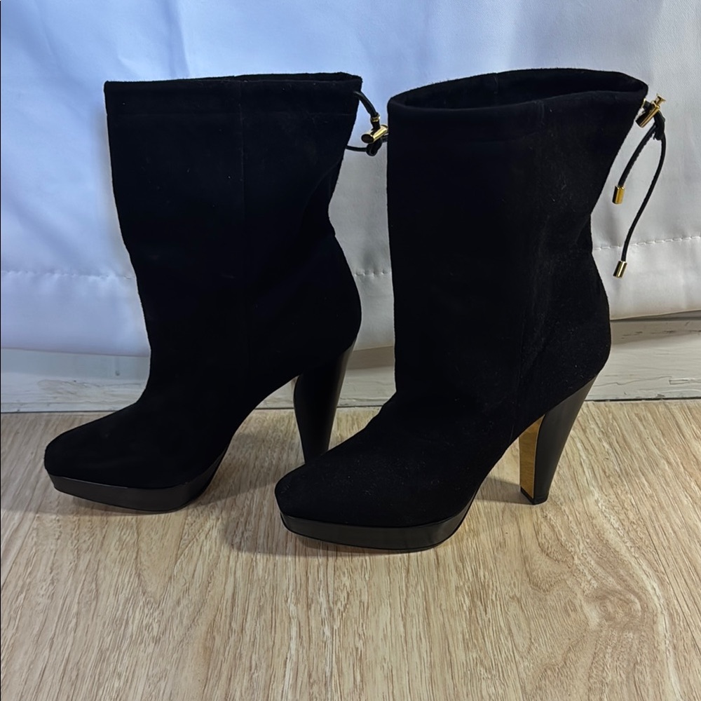Barbara Bui | Black Heeled Boots with Platform Sole